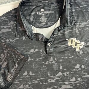 UCF Knights Colosseum Men's Polo Shirt Size 3XL Black /‎ Gray Tropical